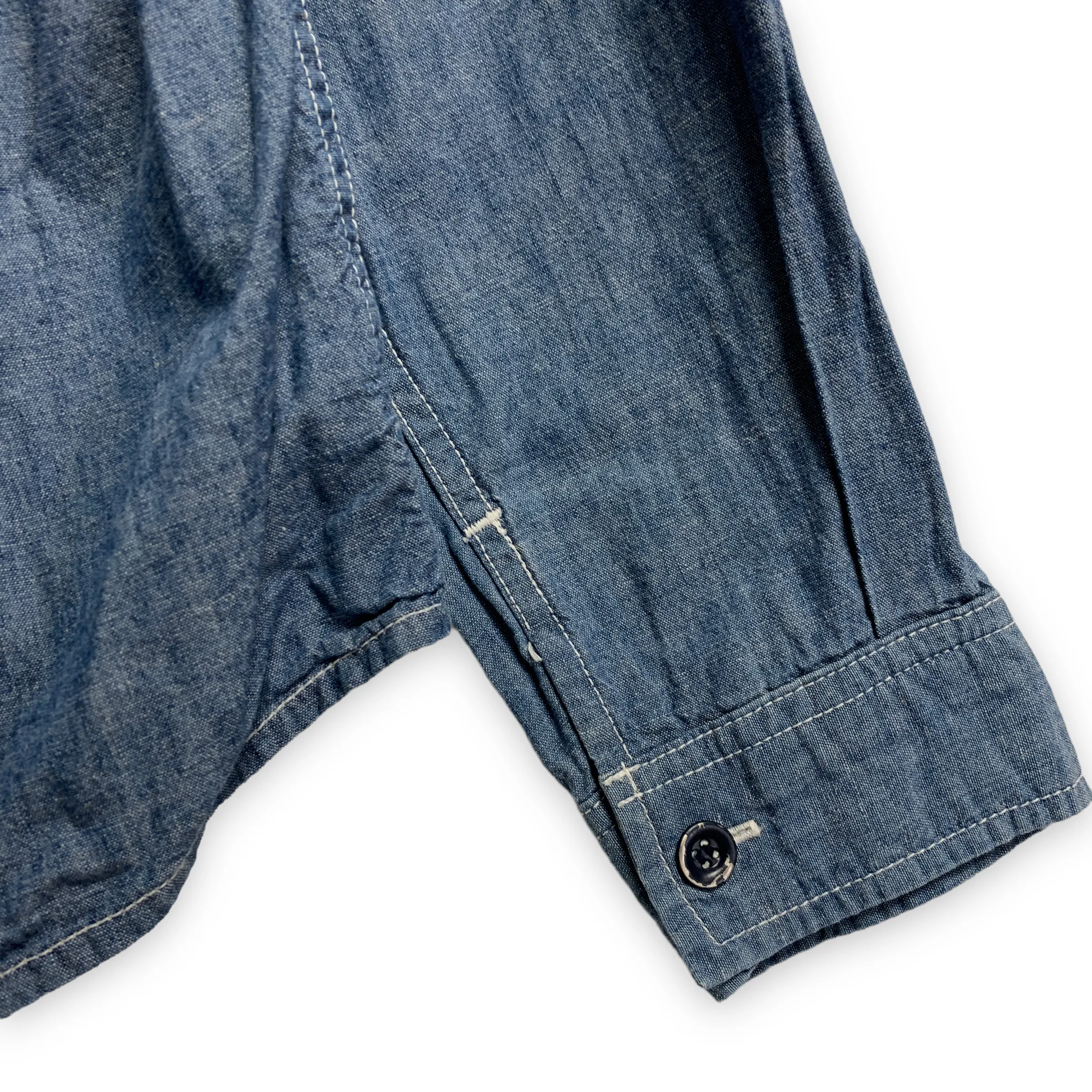 [M] VISVIM 14AW Deadwood Chambray L/S Shirt Blue