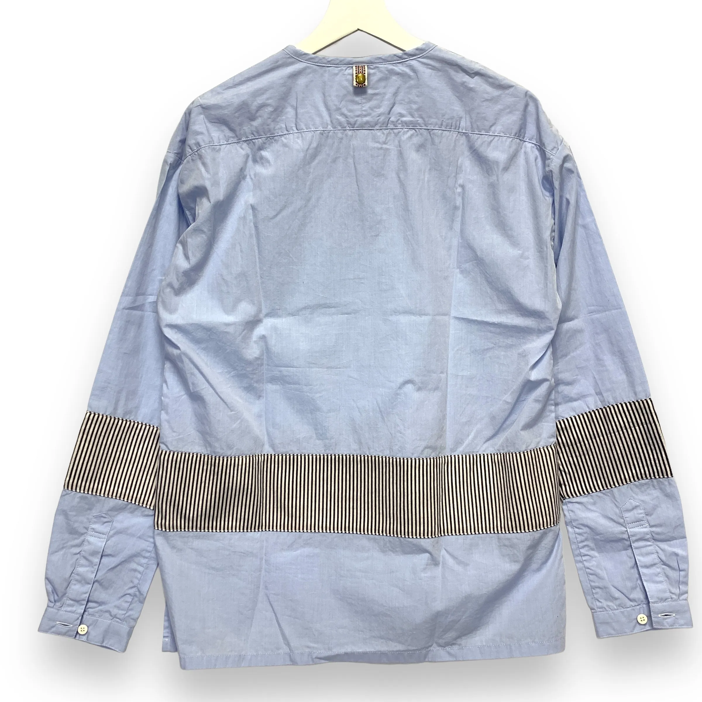 [M] Visvim 17SS Kerchief Border Tunic P.O. Blue Stripe