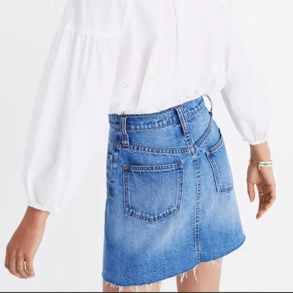 Madewell denim frisco mini skirt