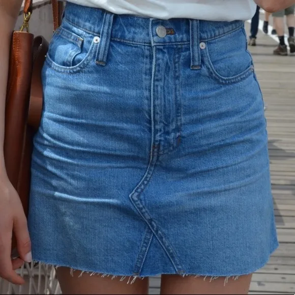 Madewell denim frisco mini skirt