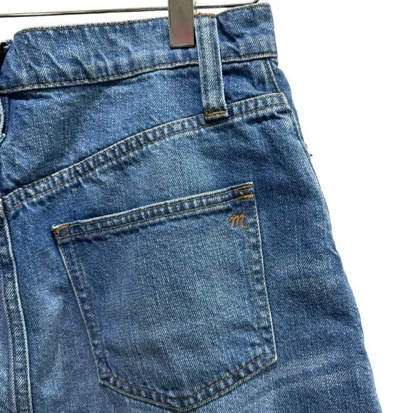 Madewell Rigid Denim A-Line Mini Skirt in Leandra Wash 27 NWT