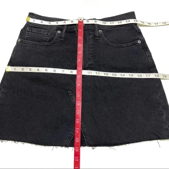 Madewell Rigid Denim A-Line Skirt Black M2228 Size 26