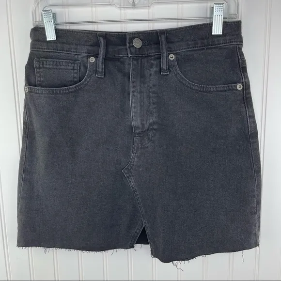 Madewell Rigid Denim A-Line Skirt Black M2228 Size 26