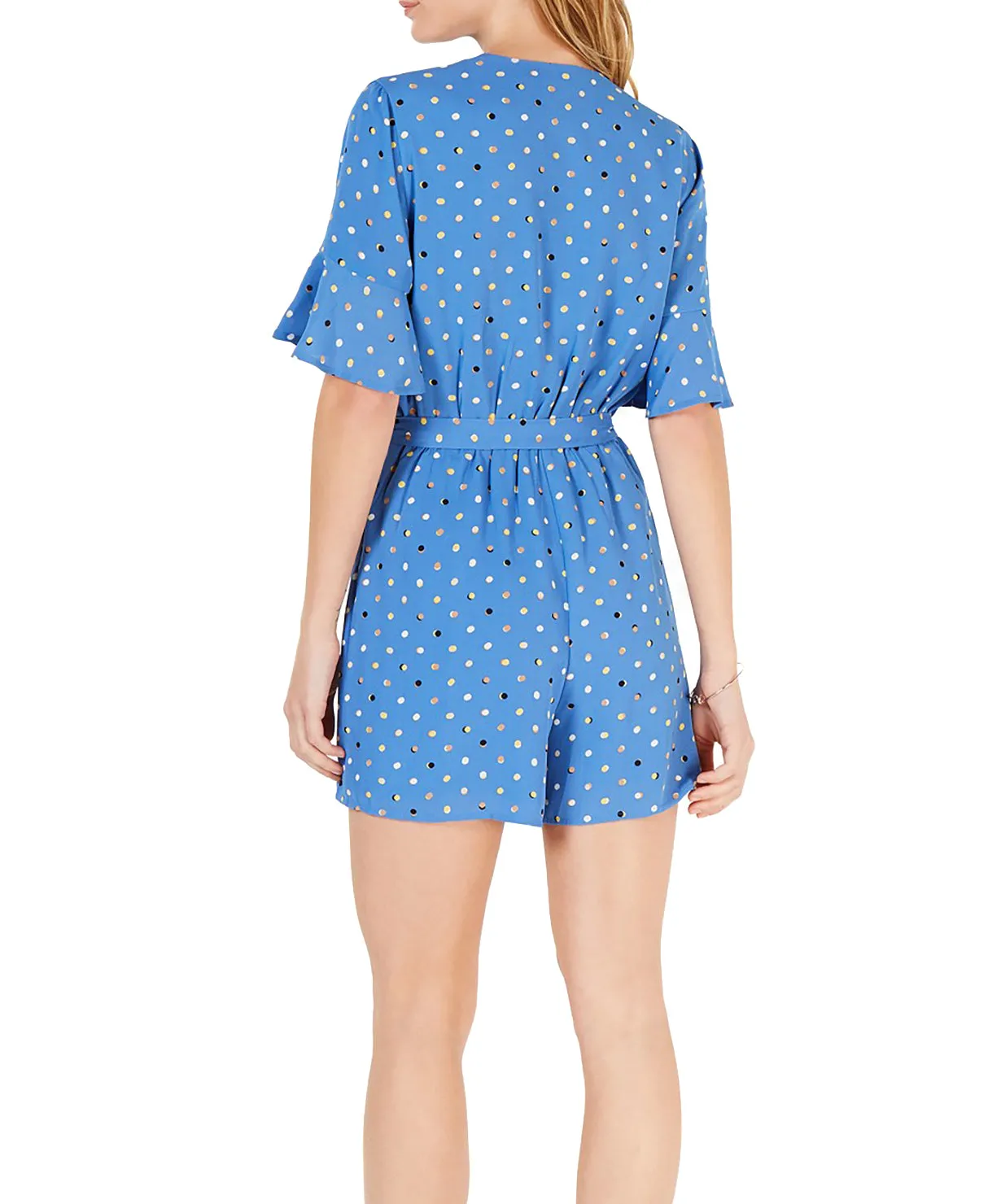 Maison Jules | Printed Surplice Romper | Rainbow Dot | 2