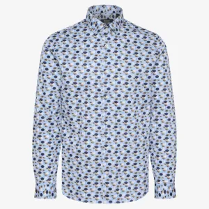 Matinique Matrostol Floral Print Shirt - Chambray Blue