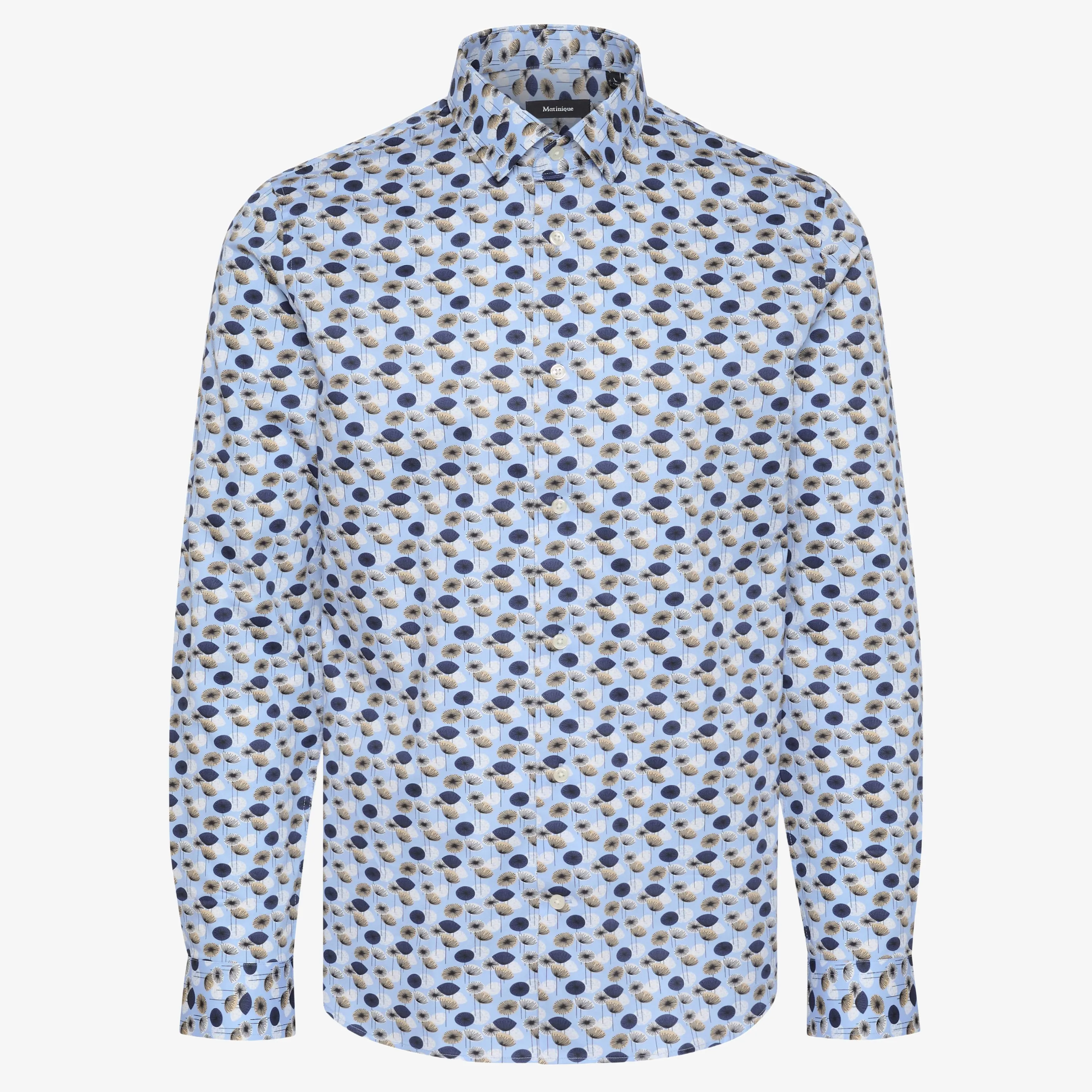 Matinique Matrostol Floral Print Shirt - Chambray Blue