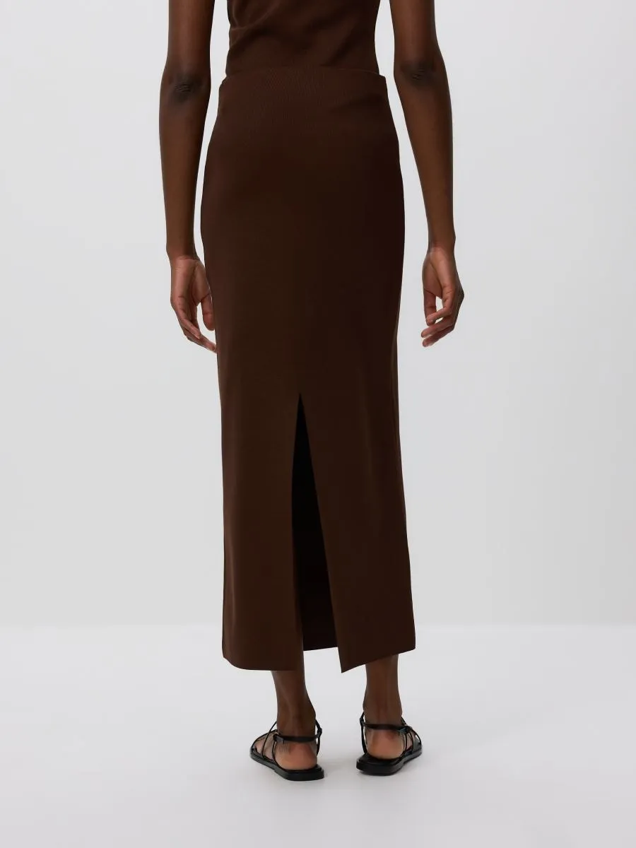 Maxi skirt with side split