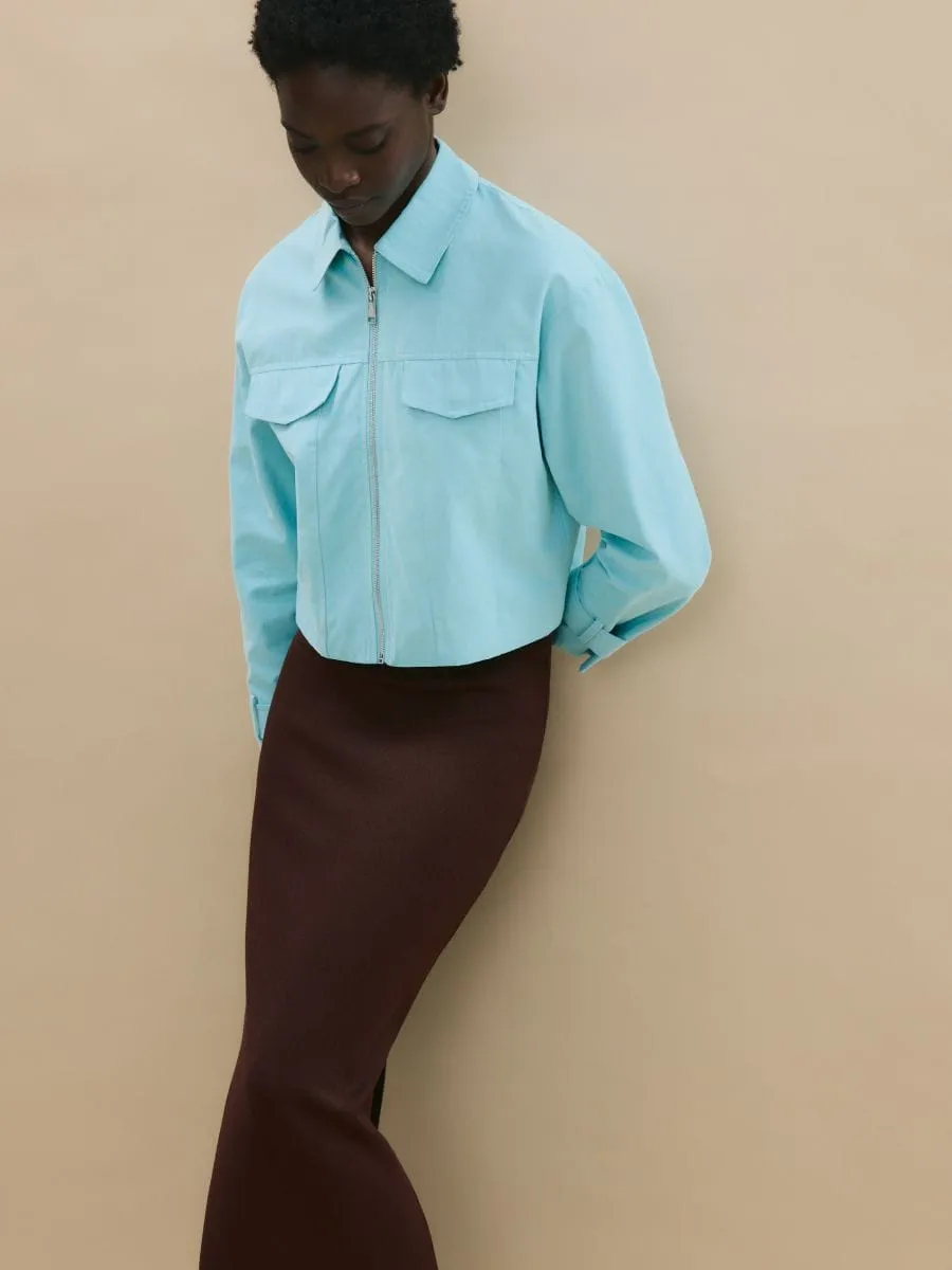 Maxi skirt with side split