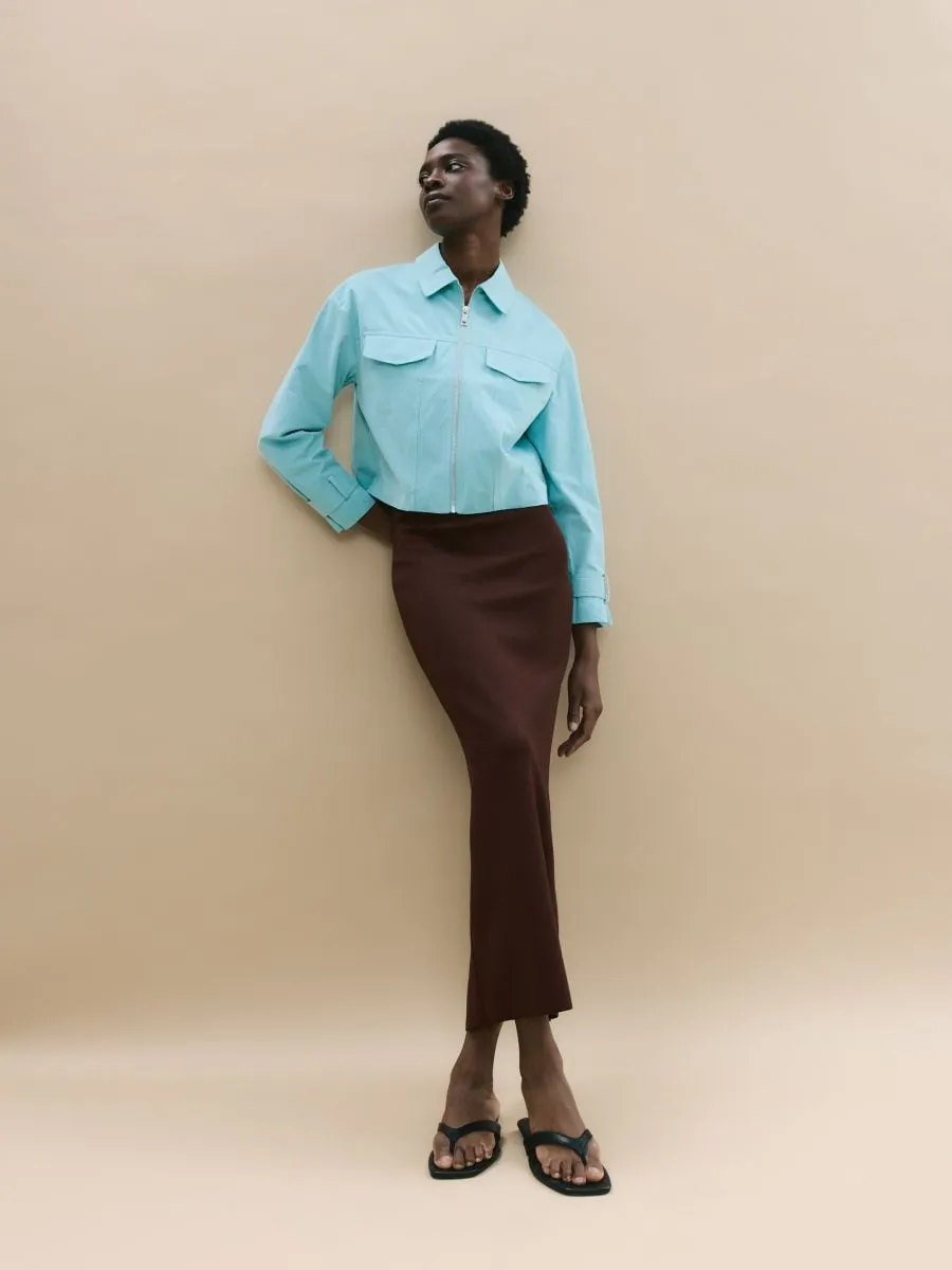 Maxi skirt with side split