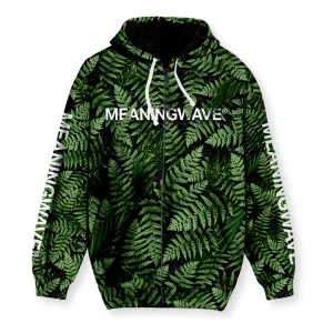 MEANINGWAVE AESTHETIC FERN Men's Zip-Up Hoodie