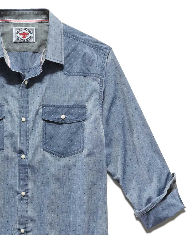 MENA DOT PRINT VINTAGE SOFT WESTERN SHIRT
