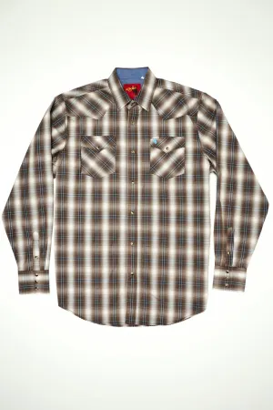 Men's Big & Tall Western Pearl Snap Plaid Shirt-PS400L-BT-461
