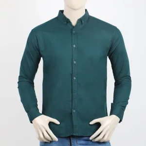 Men's Casual Chambray Shirt  - Forest Green