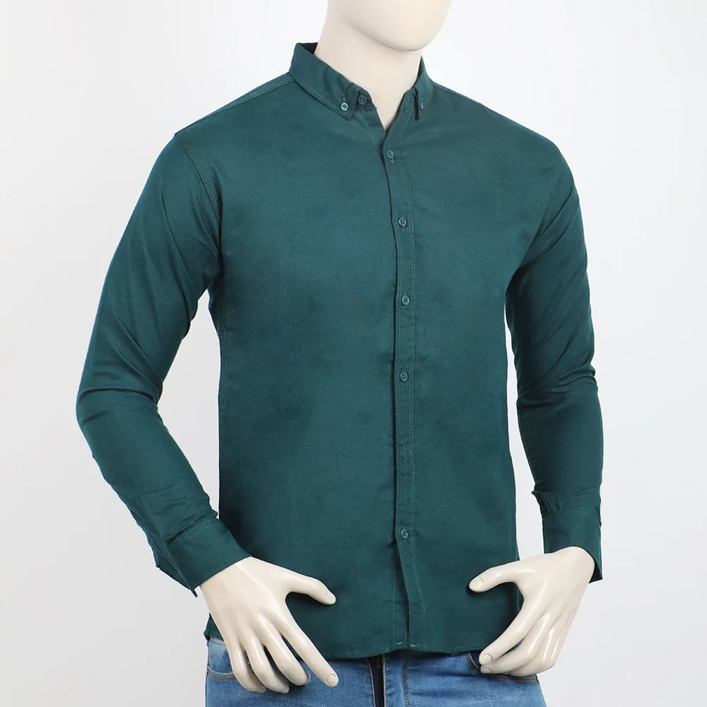 Men's Casual Chambray Shirt  - Forest Green