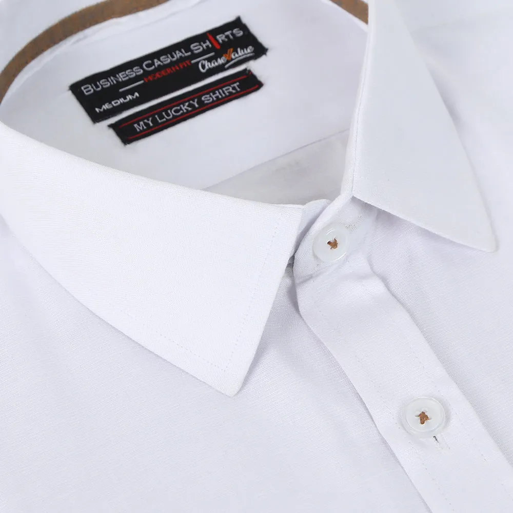 Men's Chambray Casual Shirt - White