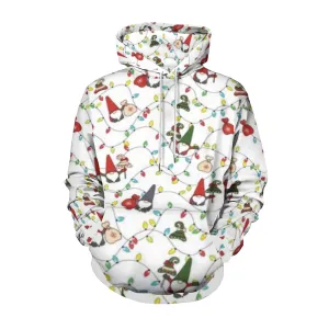 Mens Christmas Festival Graphic Pullover With Kangaroo Pocket Hoodies