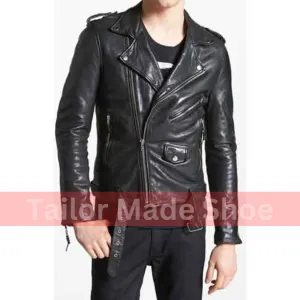 Men's Leather Jacket, Mens Black Jacket, Men’s Biker Leather Jacket, Biker