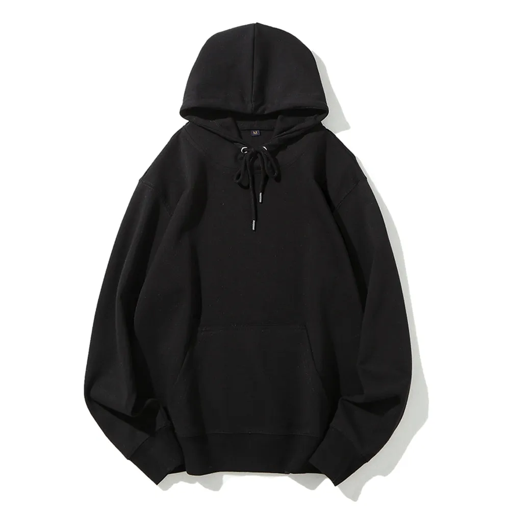 Mens Vintage Death Darkness Style Print Graphic Pullover With Kangaroo Pocket Hoodies
