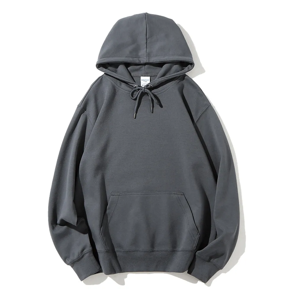 Mens Vintage Death Darkness Style Print Graphic Pullover With Kangaroo Pocket Hoodies