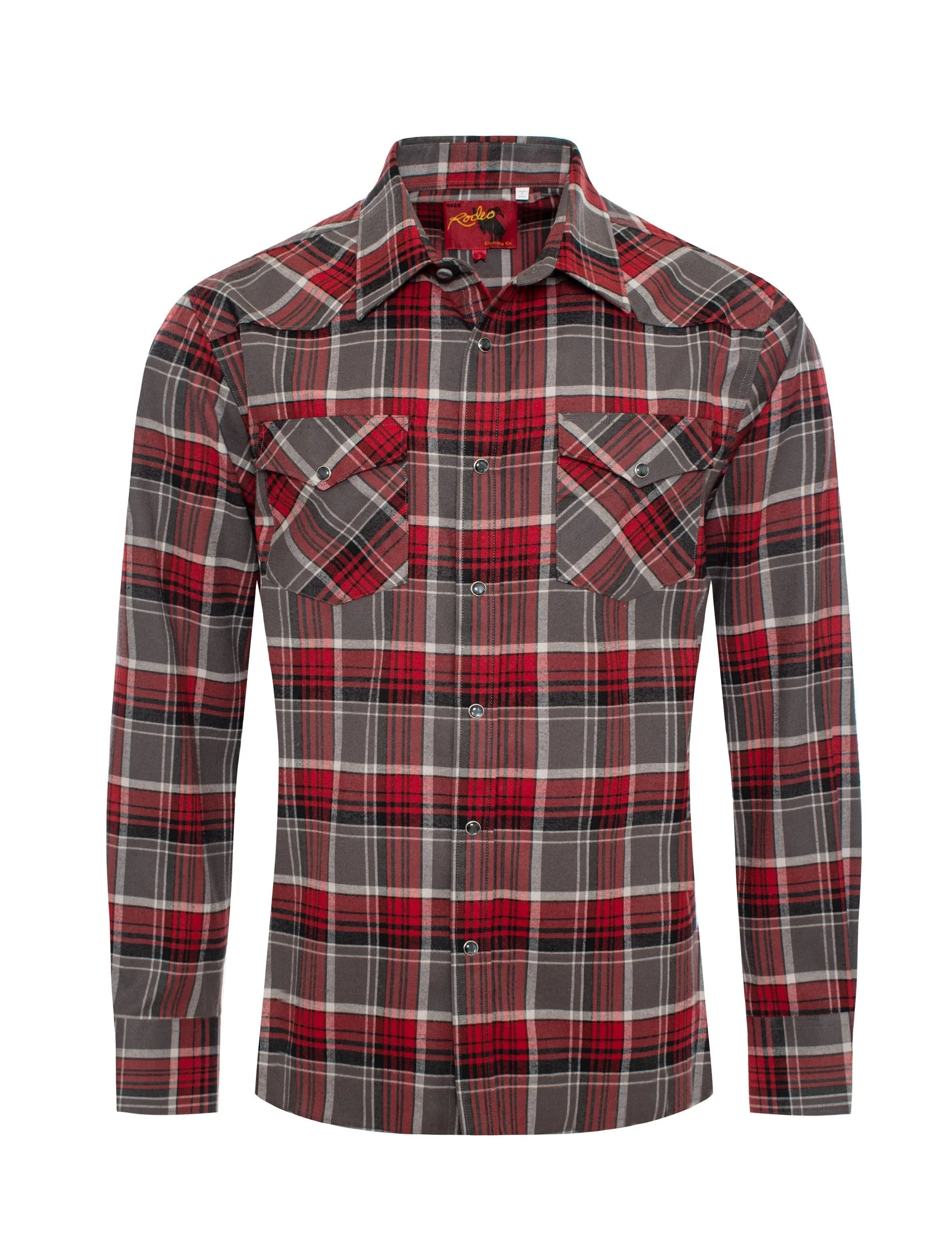 Men's Western Flannel Shirts With Snap Buttons-FLS300-310