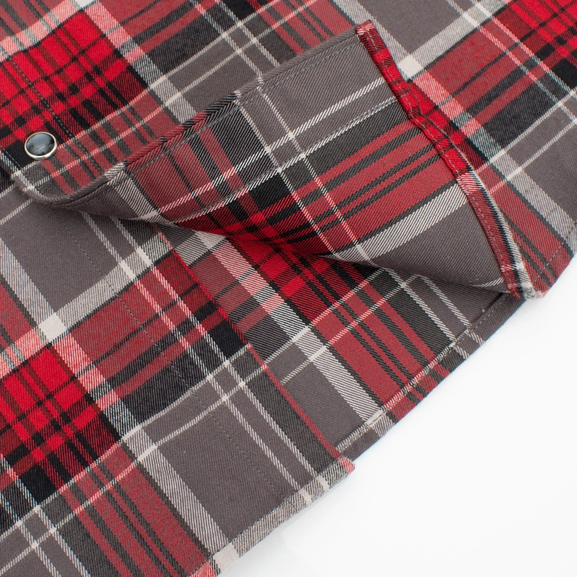 Men's Western Flannel Shirts With Snap Buttons-FLS300-310