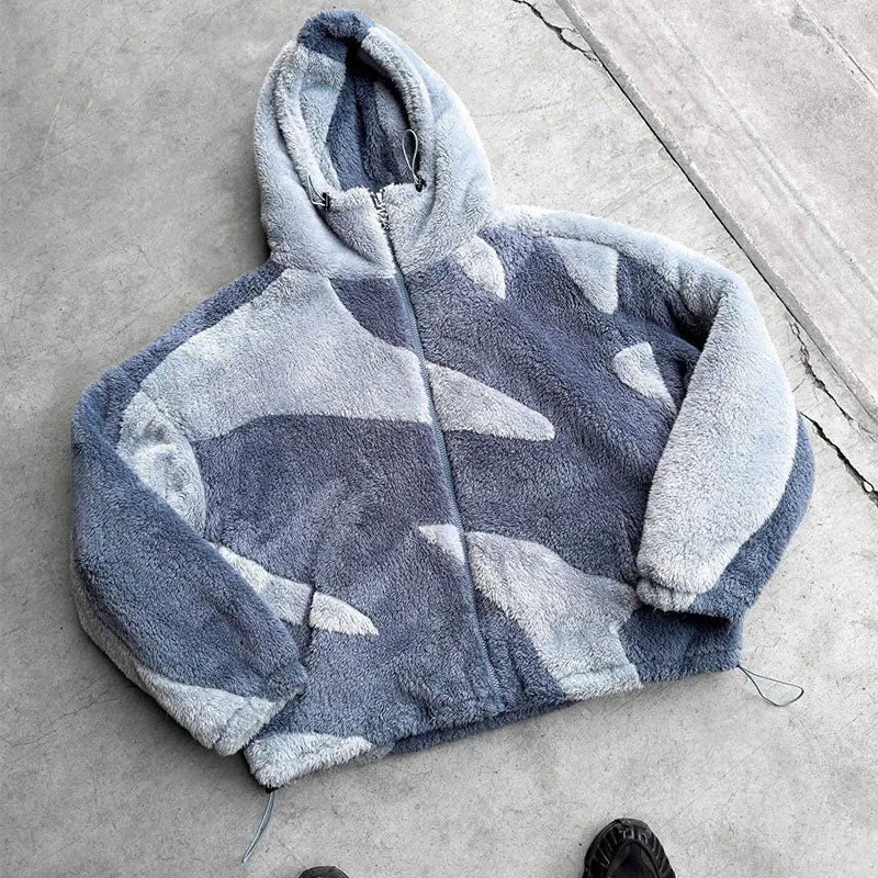 Men's zip-up fleece jacket - warm casual layering for everyday comfort