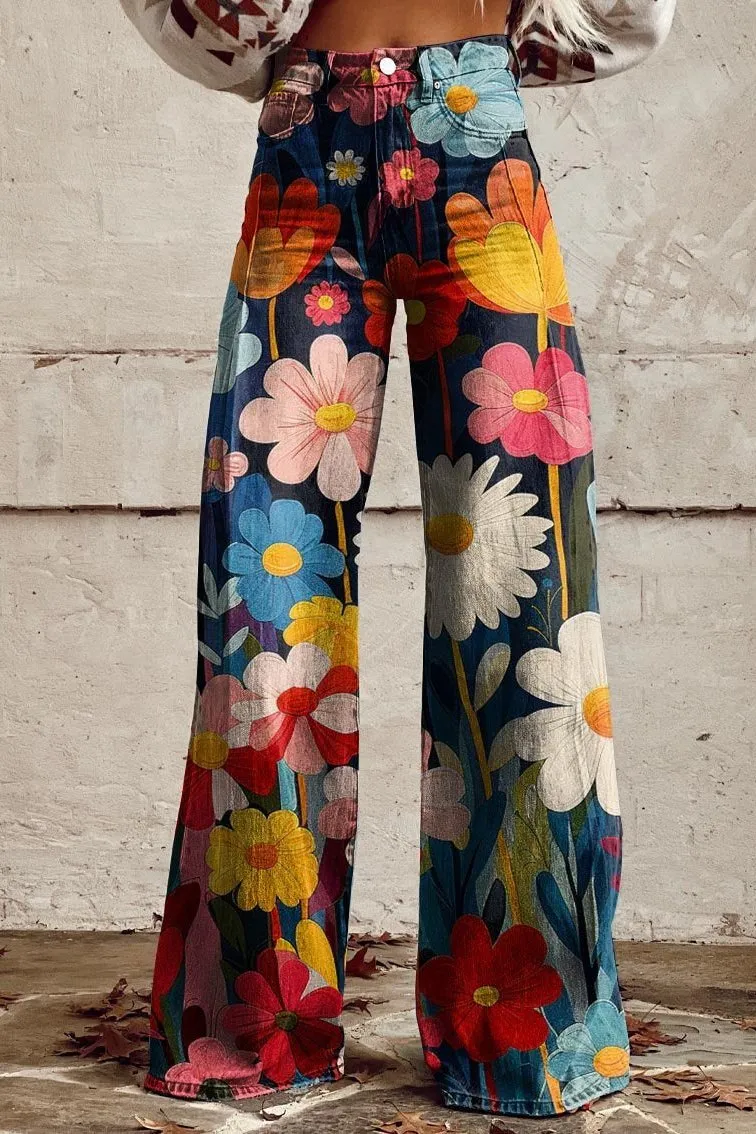 Mila | Floral Denim | Playful and Artistic | Comfortable Denim