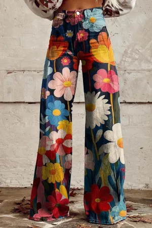 Mila | Floral Denim | Playful and Artistic | Comfortable Denim