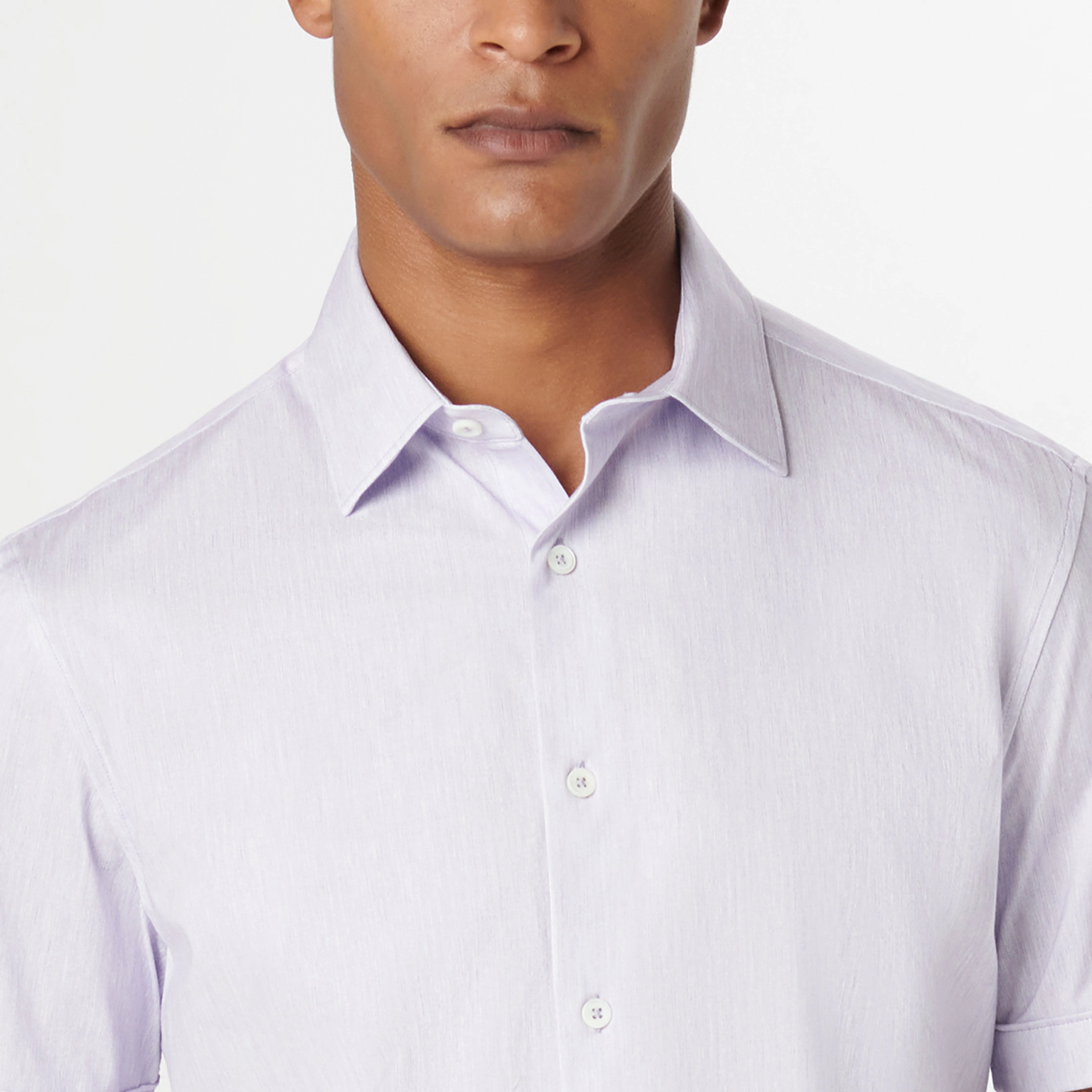 Miles Chambray Print OoohCotton Short Sleeve Shirt