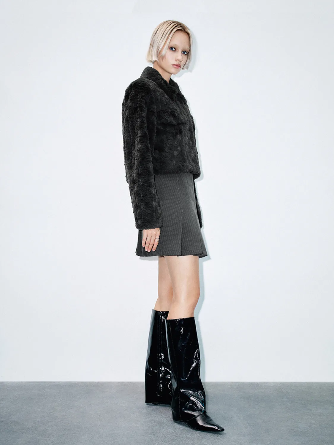Mini Pleated A-Line Skirts