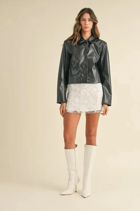 Monroe Floral Embellished Mini Skirt