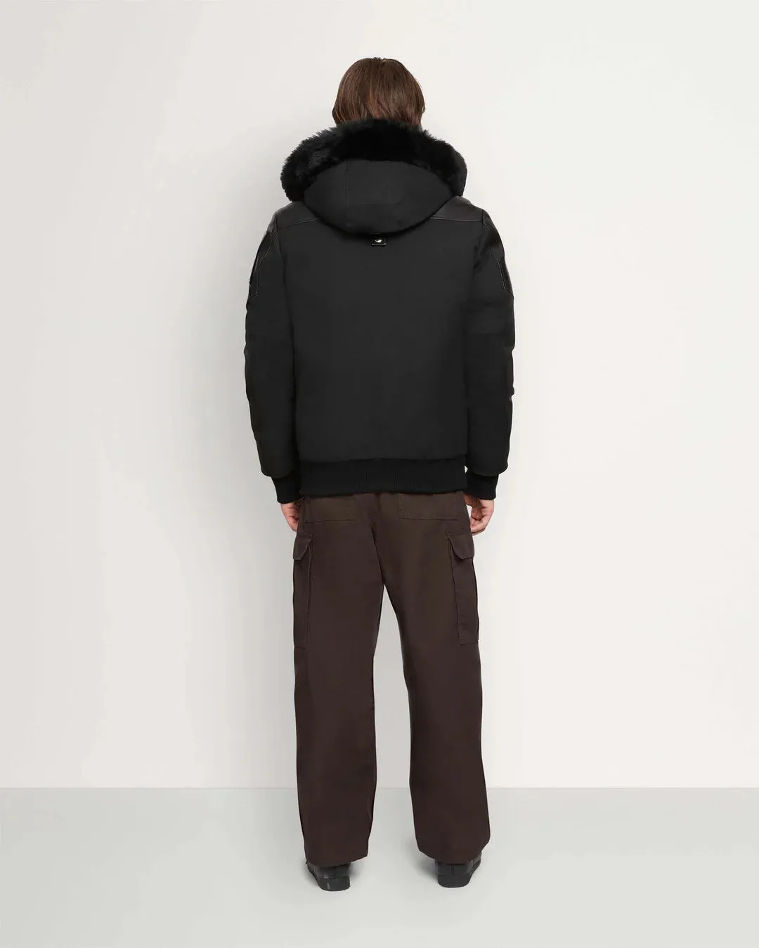 MOOSE KNUCKLES-PARK VISTA LEATHER TRIMMED BOMBER