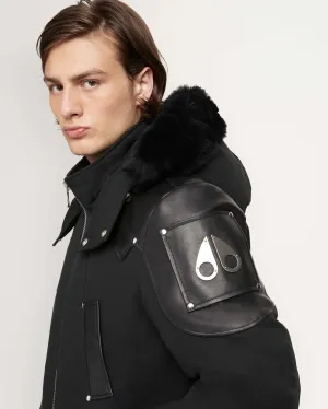 MOOSE KNUCKLES-PARK VISTA LEATHER TRIMMED BOMBER