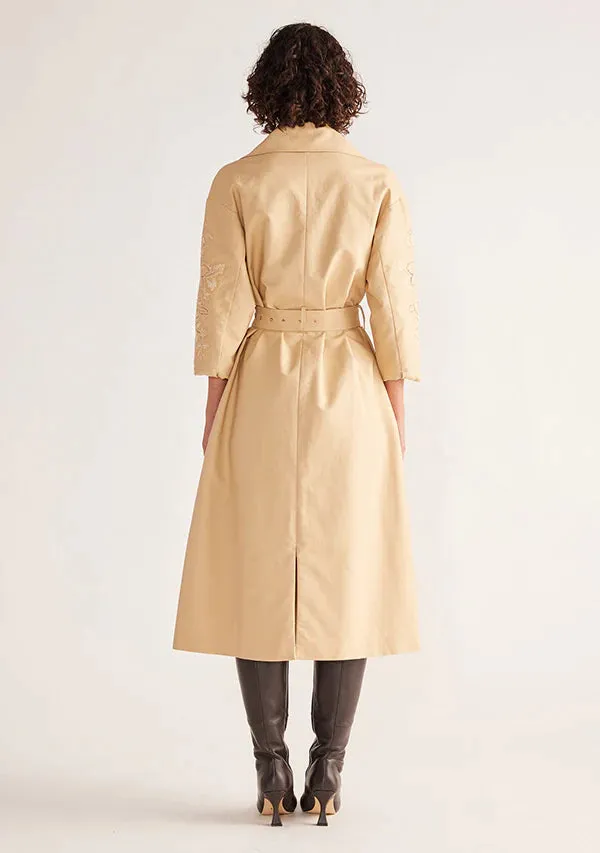 MOS - Louise Embroidery Trench - Beige