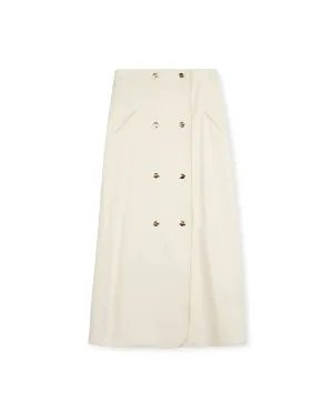 Multi Buckled Denim Skirt