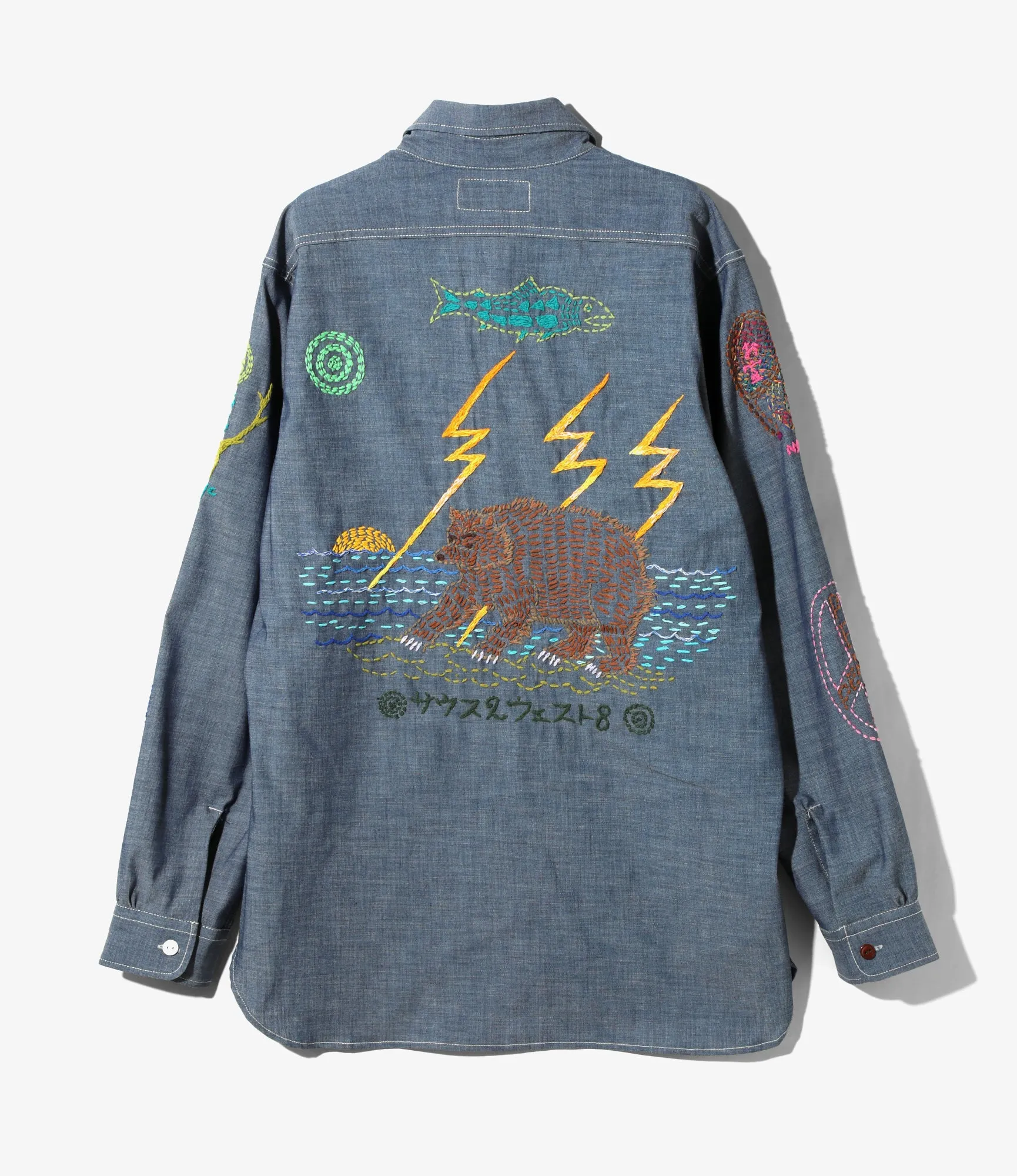 NEPENTHES x OTAKARA NYC - Work Shirt - Cotton Chambray