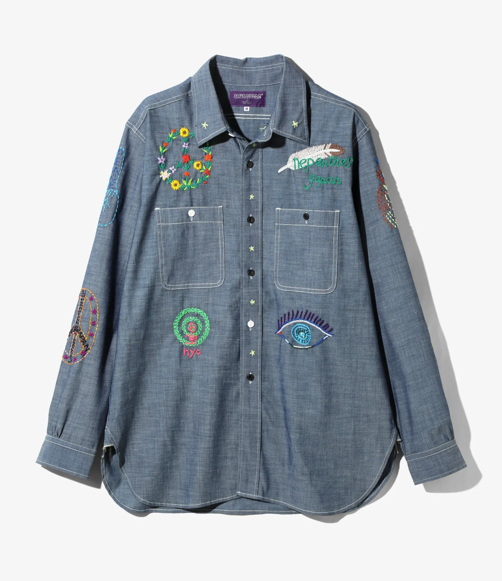 NEPENTHES x OTAKARA NYC - Work Shirt - Cotton Chambray