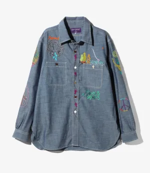 NEPENTHES x OTAKARA NYC - Work Shirt - Cotton Chambray