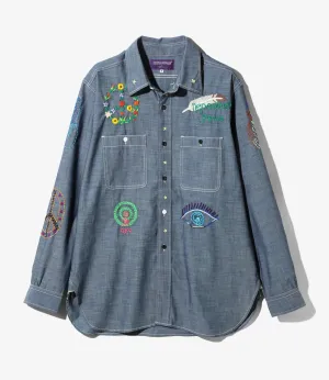 NEPENTHES x OTAKARA NYC - Work Shirt - Cotton Chambray