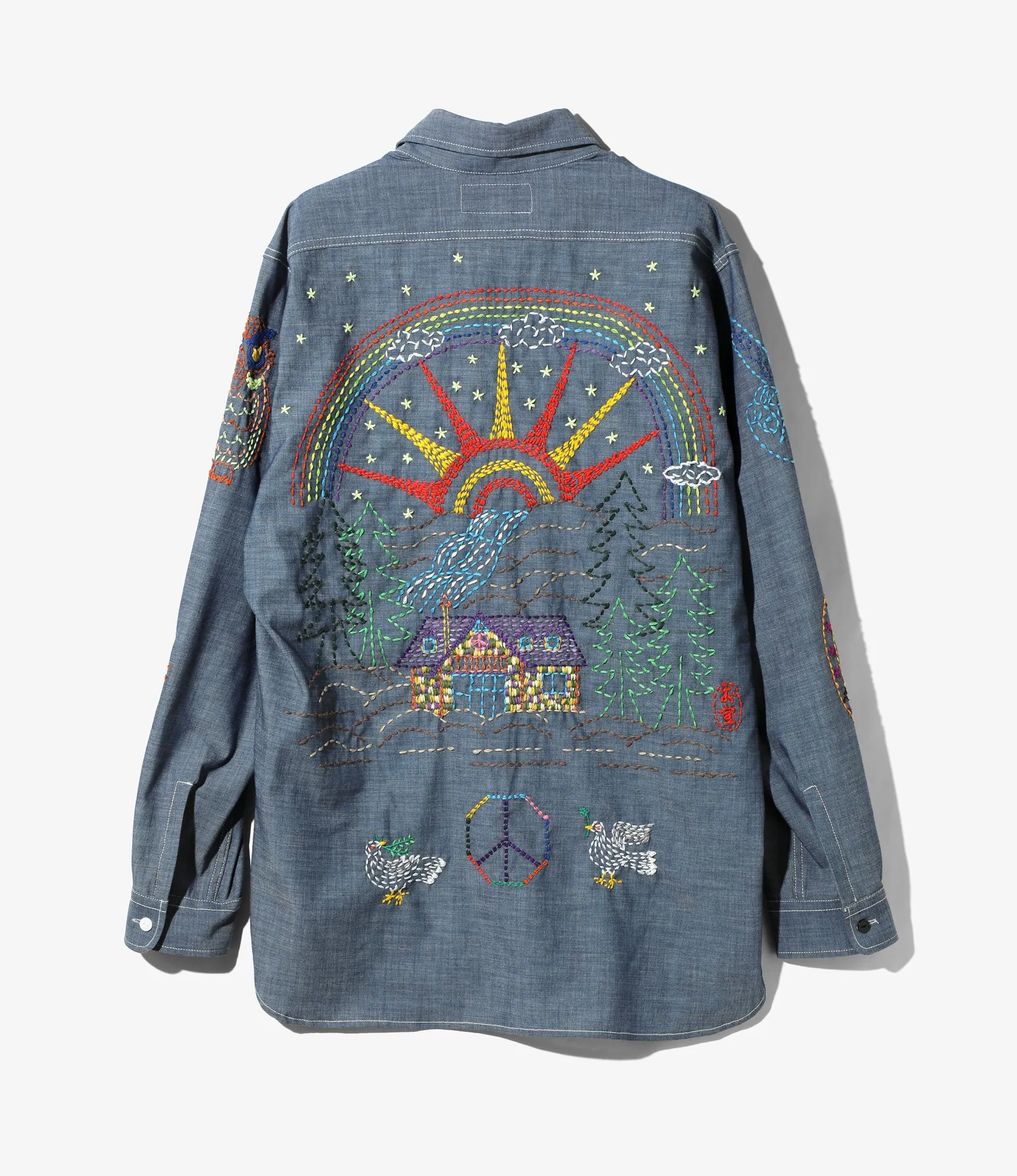 NEPENTHES x OTAKARA NYC - Work Shirt - Cotton Chambray