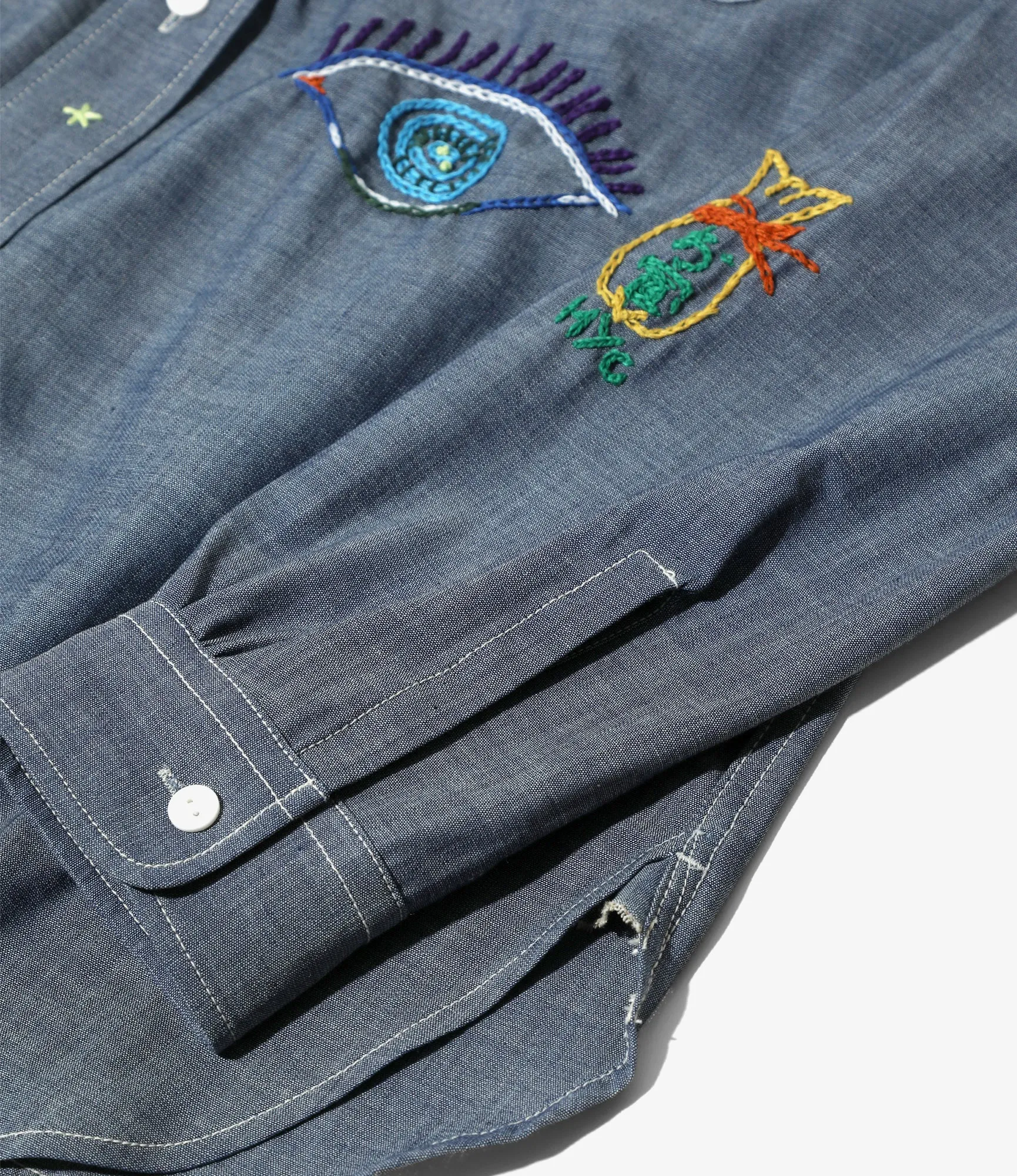 NEPENTHES x OTAKARA NYC - Work Shirt - Cotton Chambray