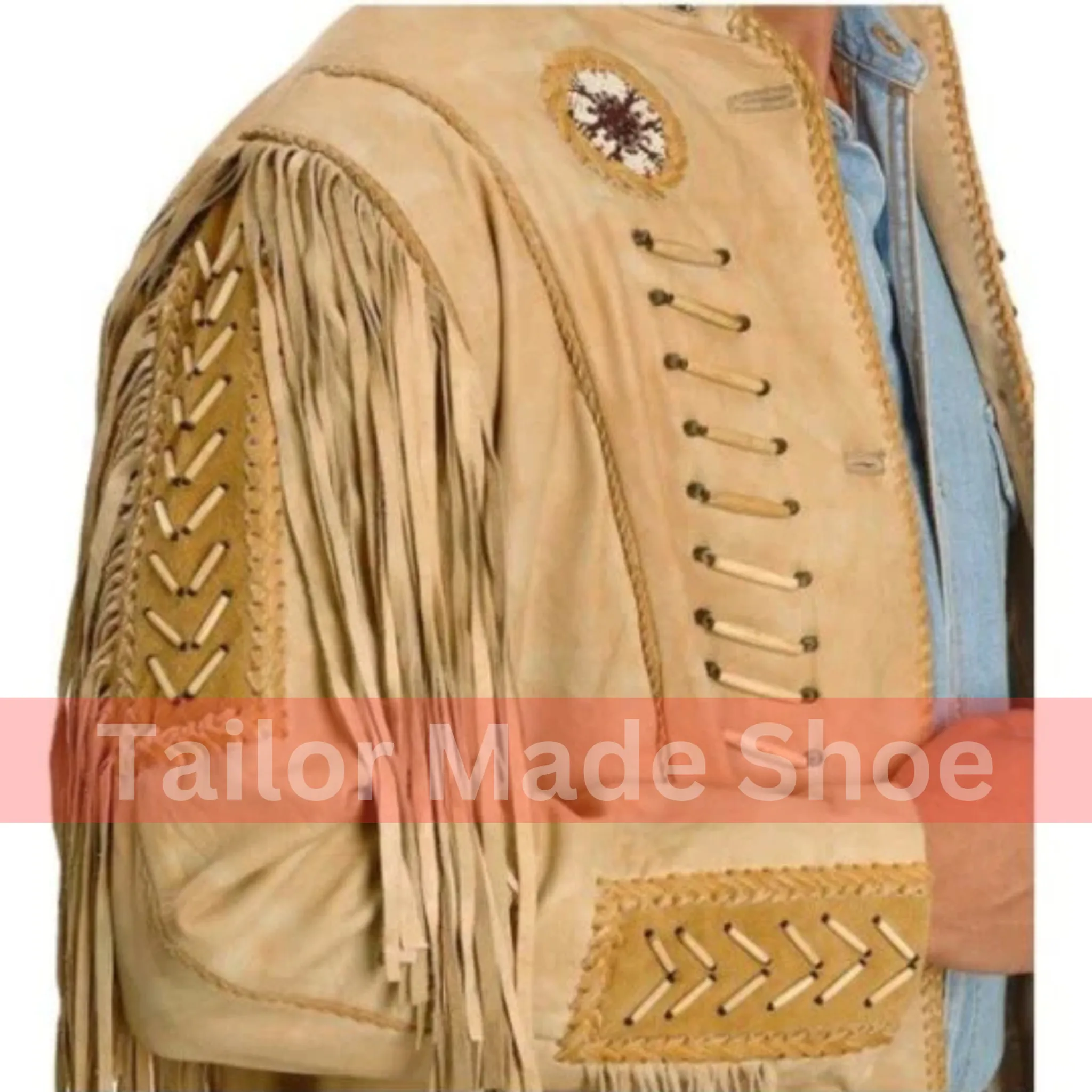 New Design Cowboy Suede Leather Jacket Western Coat, Suede Leather Cowboy Jacket