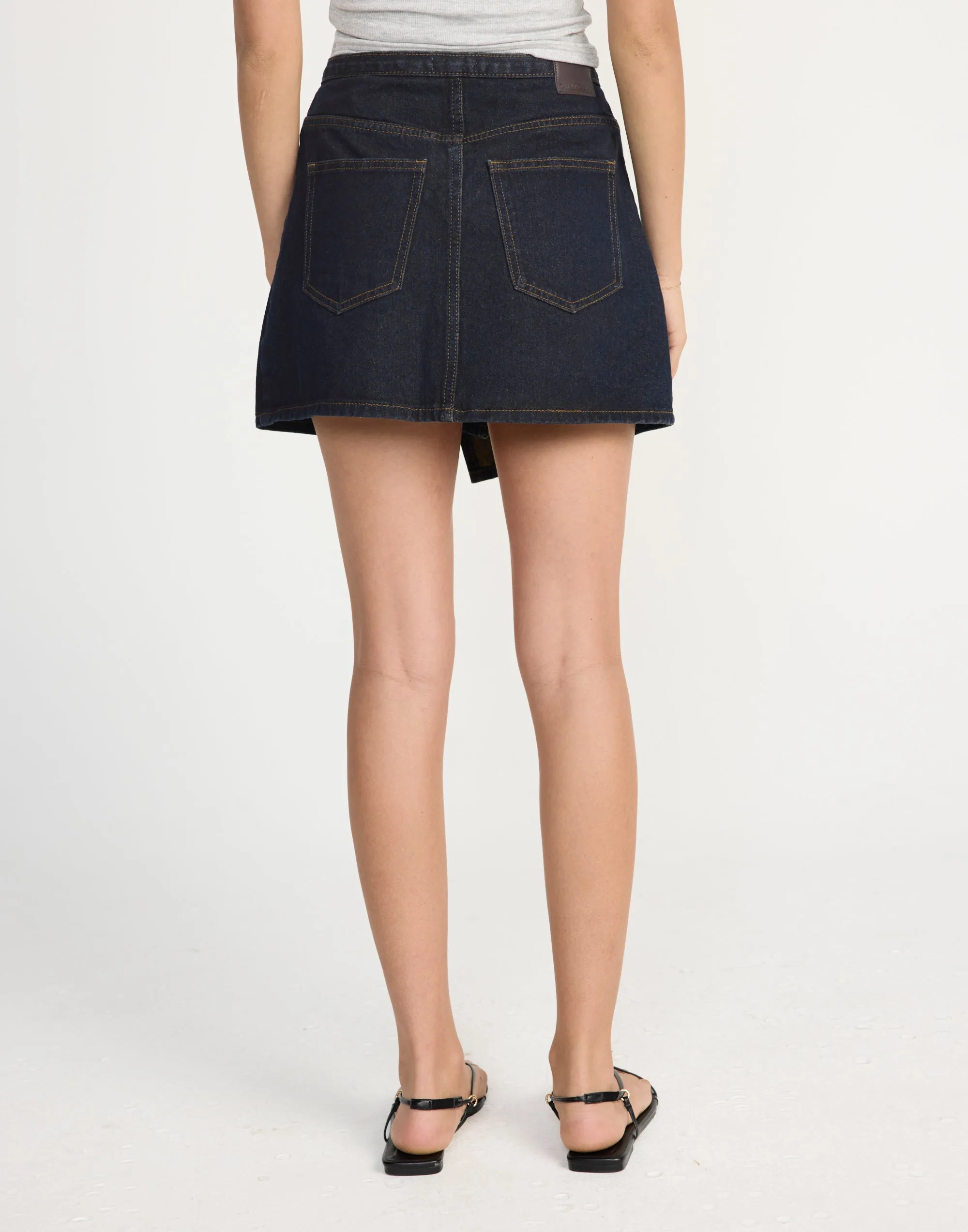 Nicholas Denim Mini Skirt (Indigo)