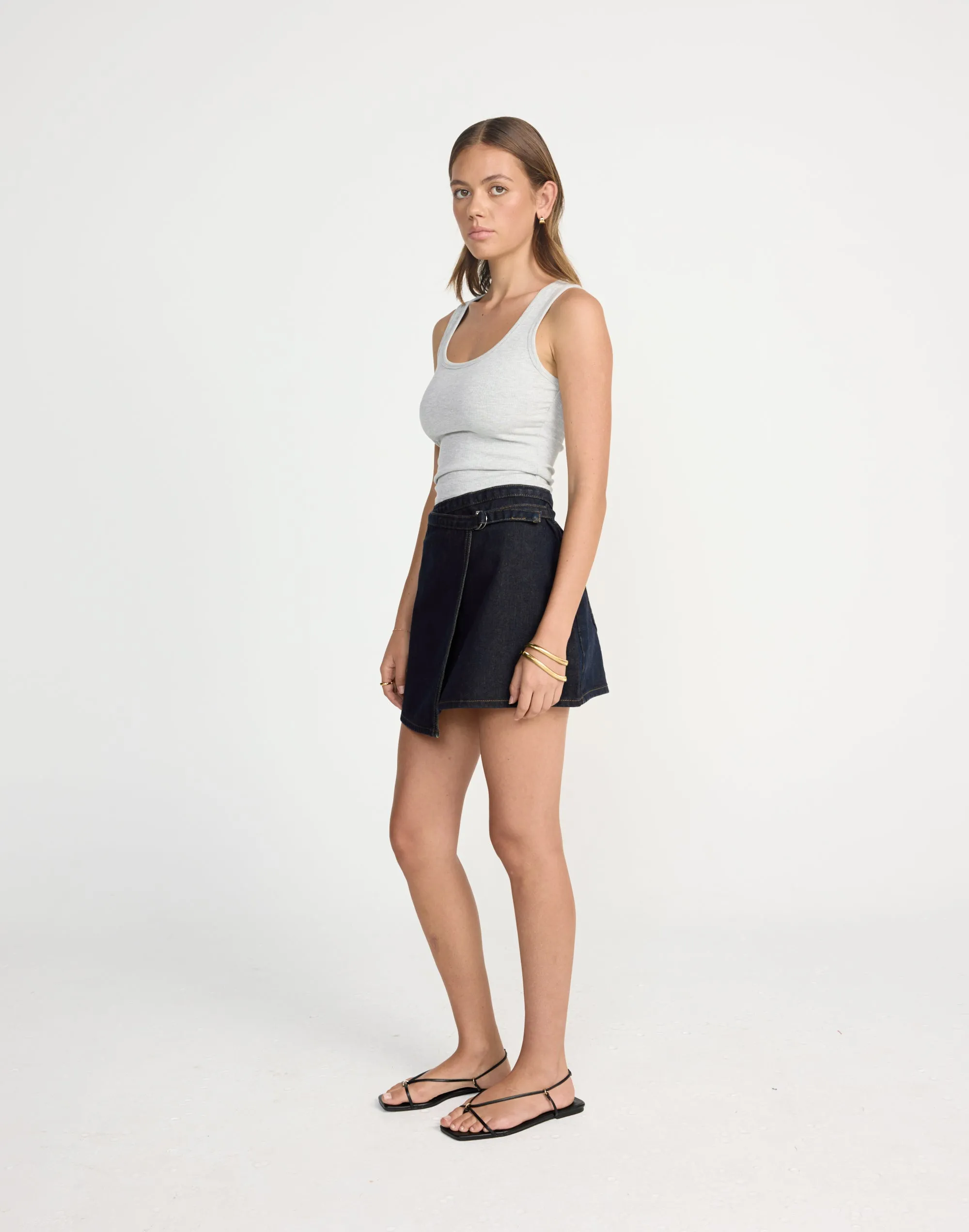 Nicholas Denim Mini Skirt (Indigo)