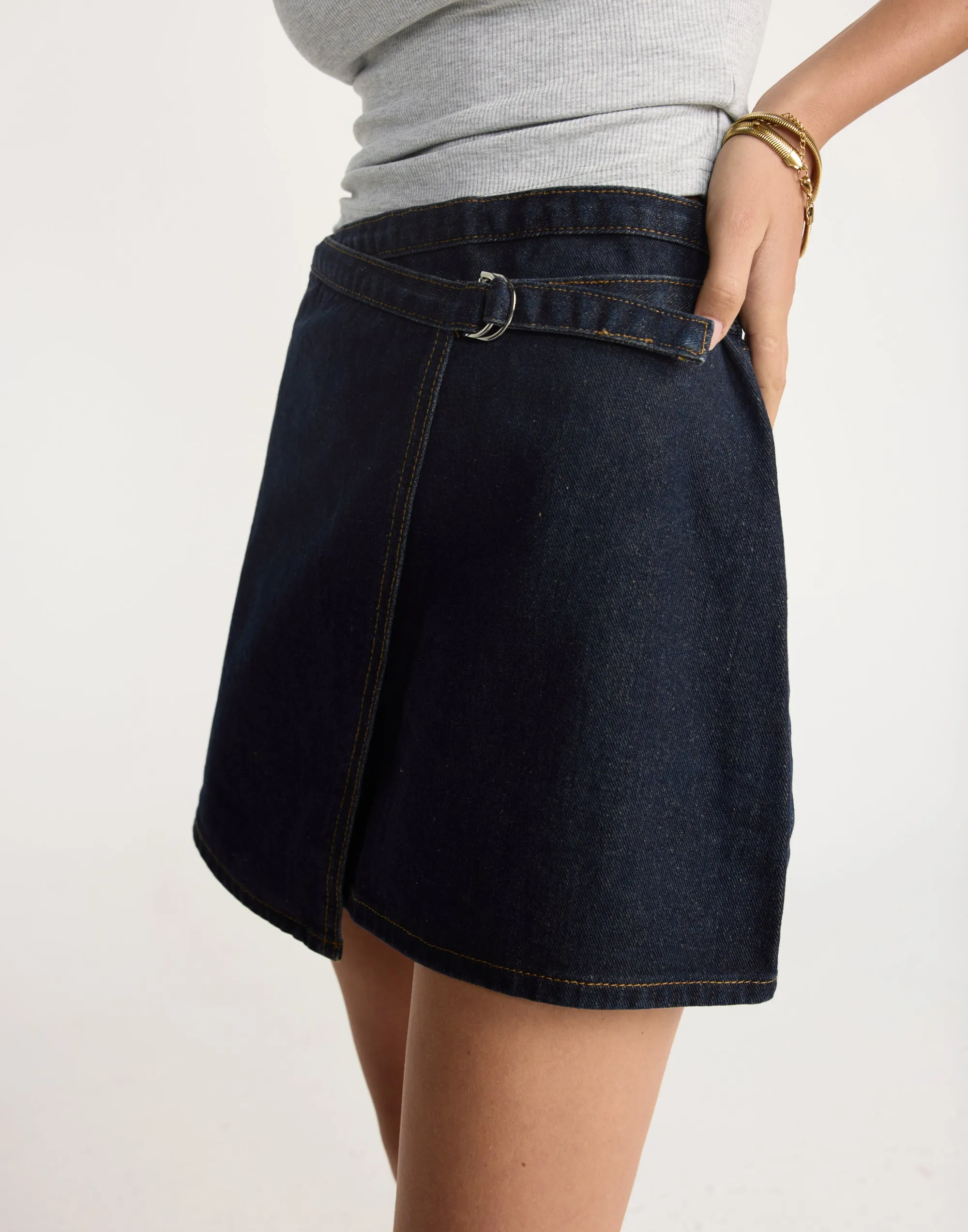 Nicholas Denim Mini Skirt (Indigo)