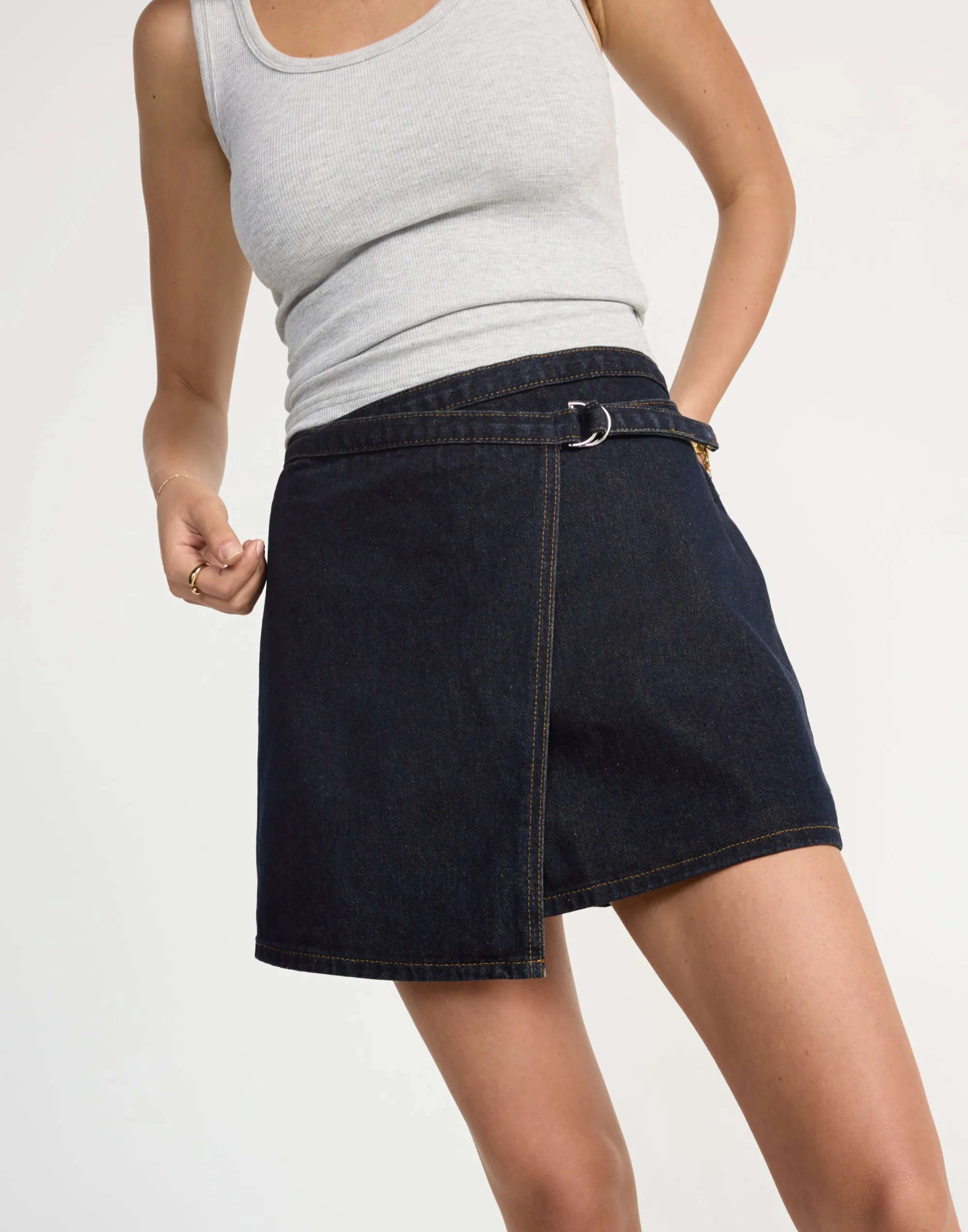 Nicholas Denim Mini Skirt (Indigo)