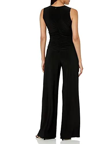 Norma Kamali Sleeveless Shirred Waist Jumpsuit