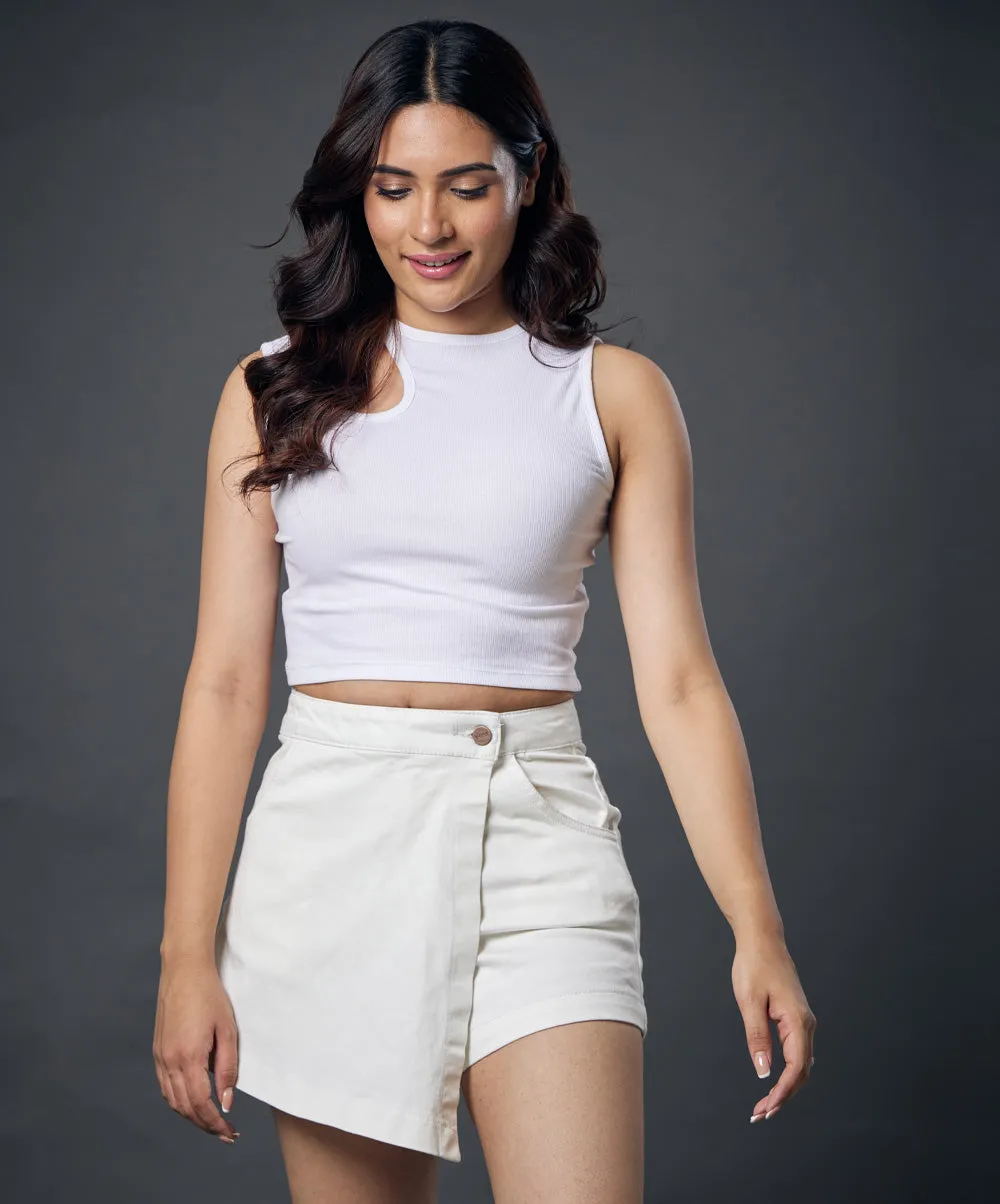 Off White Denim Skort