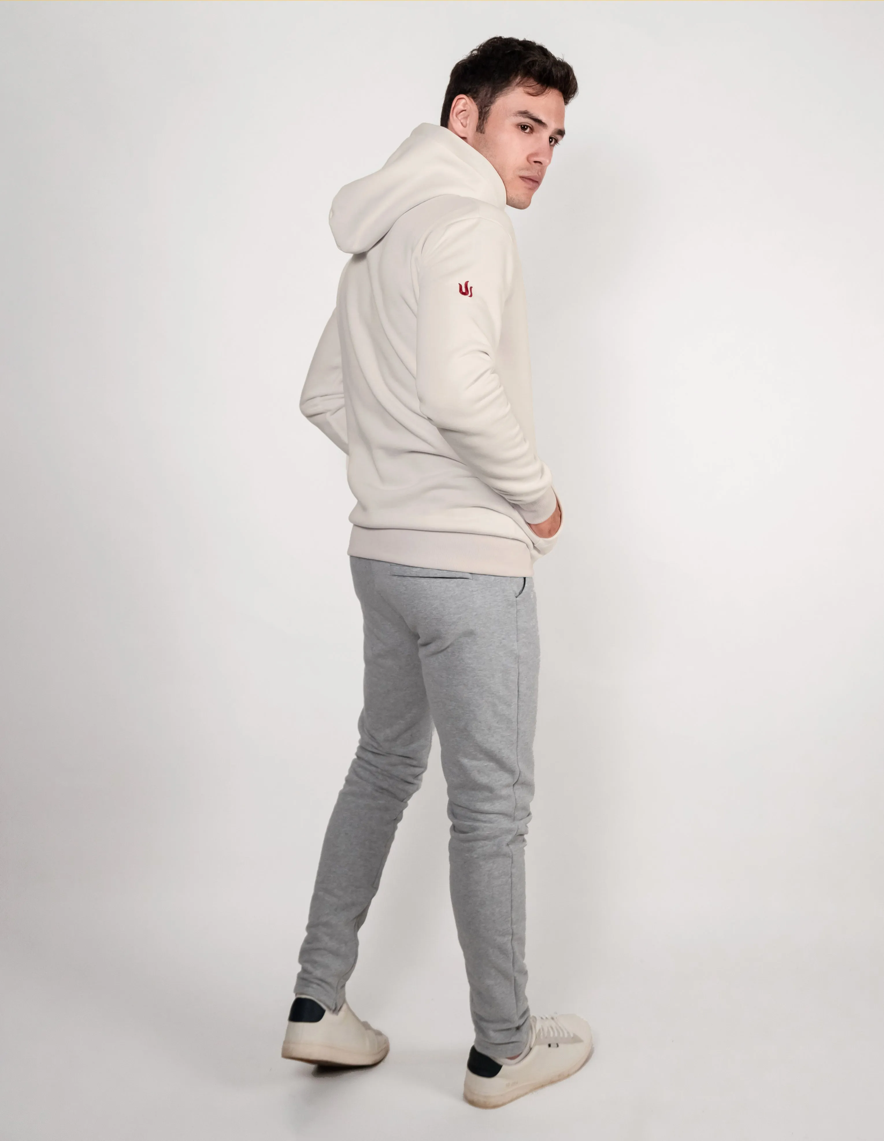 OFF WHITE LOGO RED HOODIE