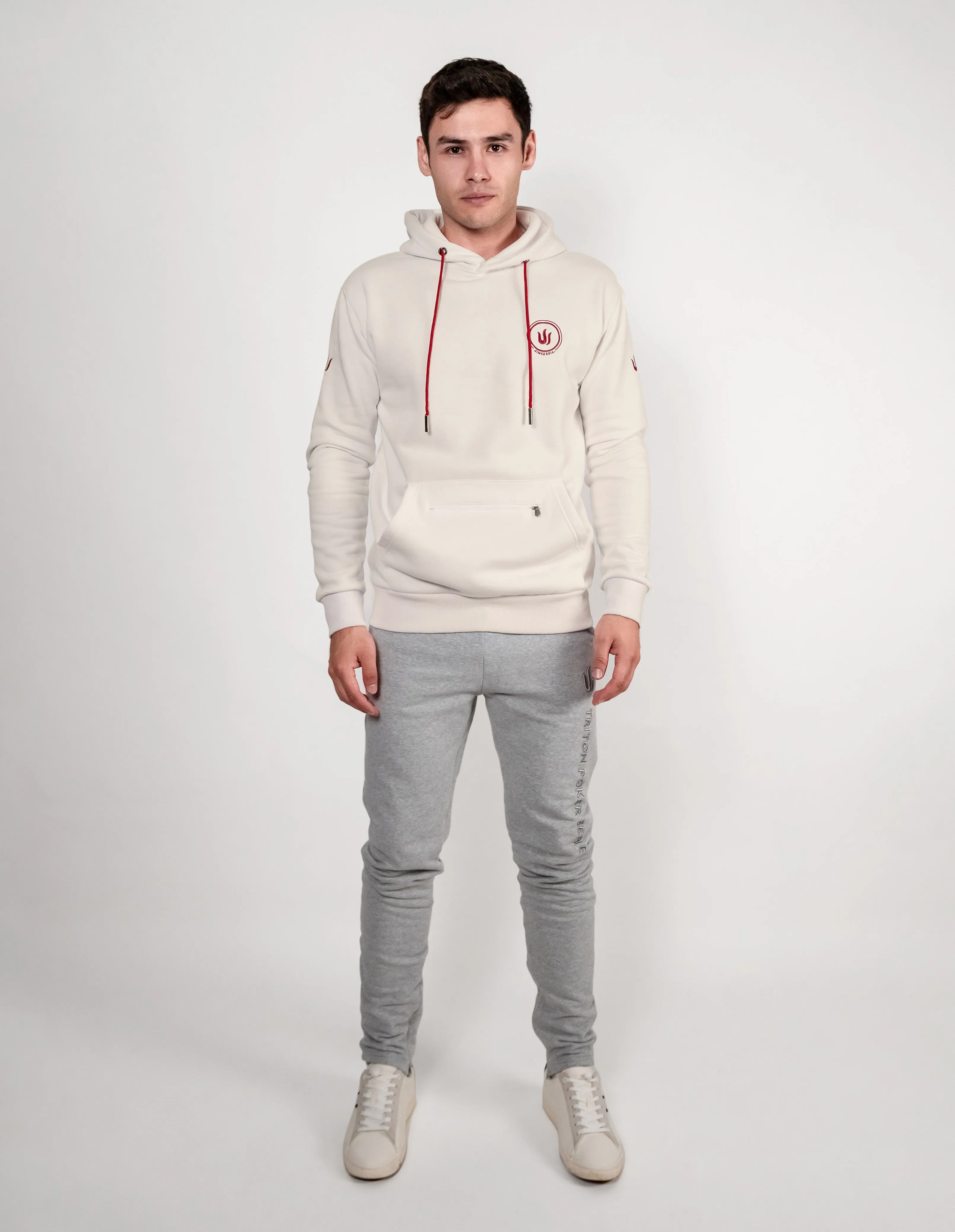 OFF WHITE LOGO RED HOODIE